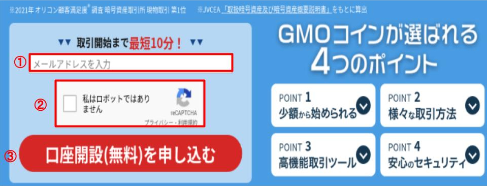 GMOコイン口座開設